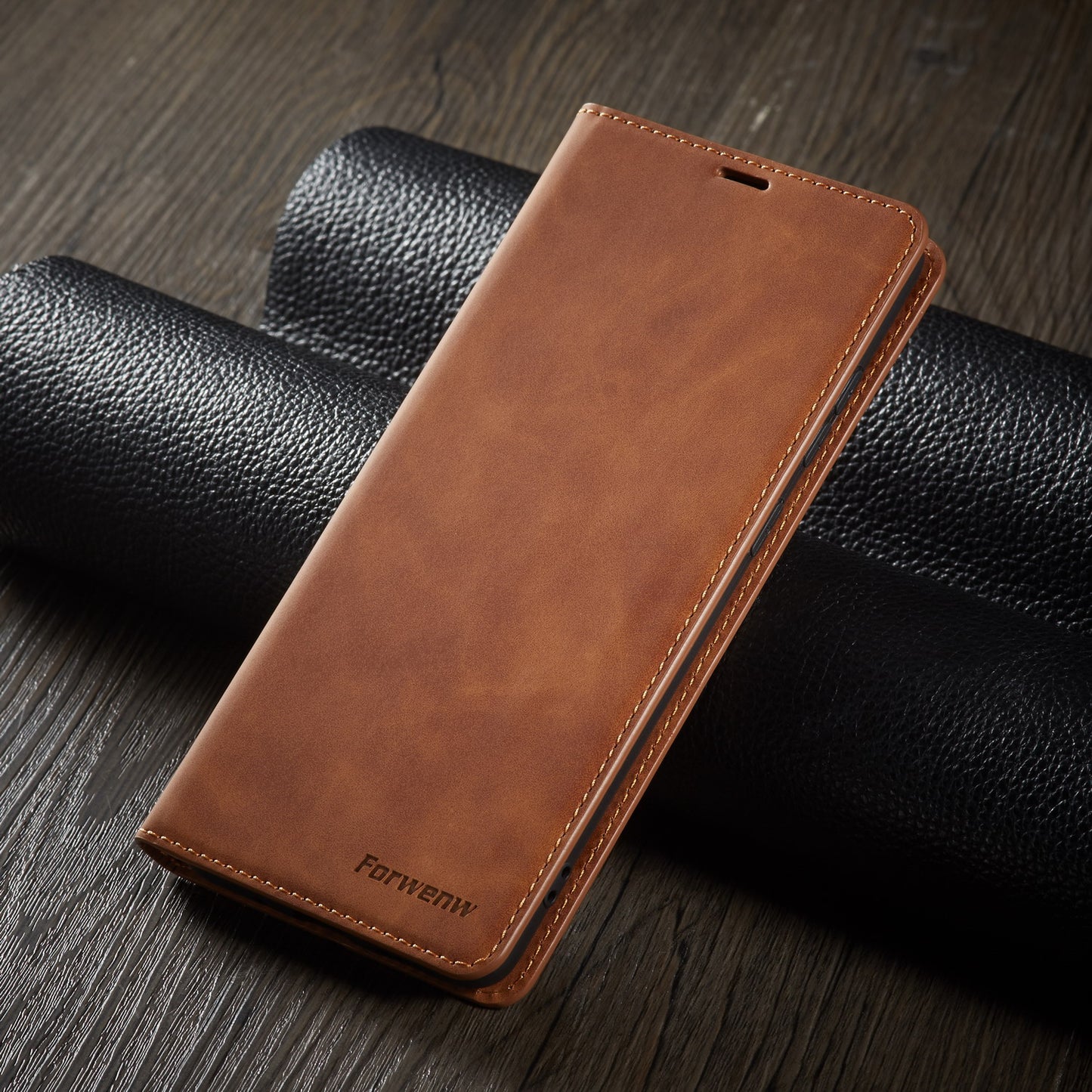FORWENW Fantasy Series Silky Touch PU Leather Wallet Case for Samsung Galaxy S20 Ultra - Brown