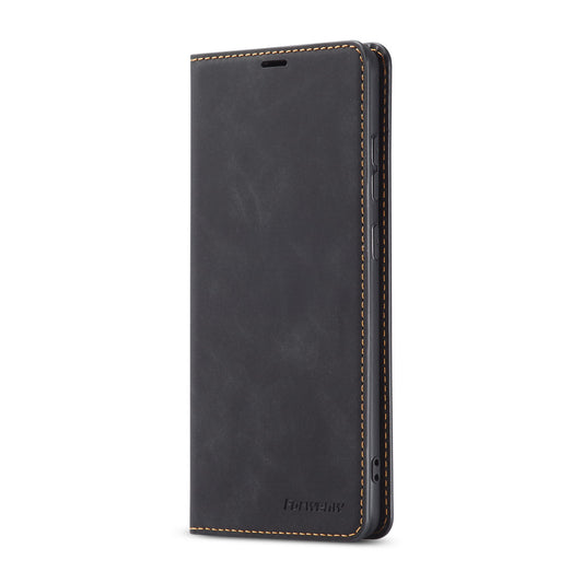 FORWENW Fantasy Series Silky Touch Leather Stand Case with Card Slots for Samsung Galaxy S20 4G/S20 5G - Black