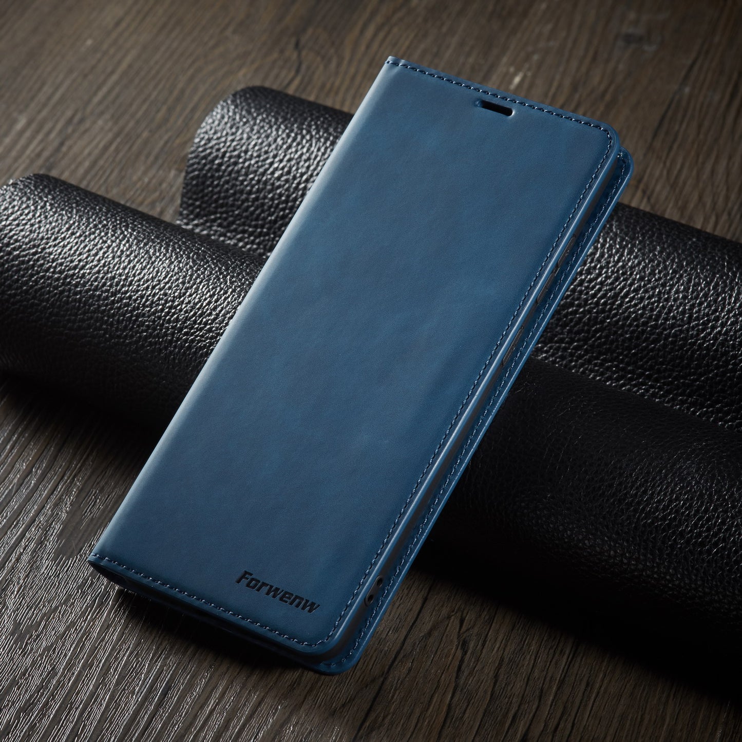 FORWENW Fantasy Series Silky Touch Leather Stand Case with Card Slots for Samsung Galaxy S20 4G/S20 5G - Blue