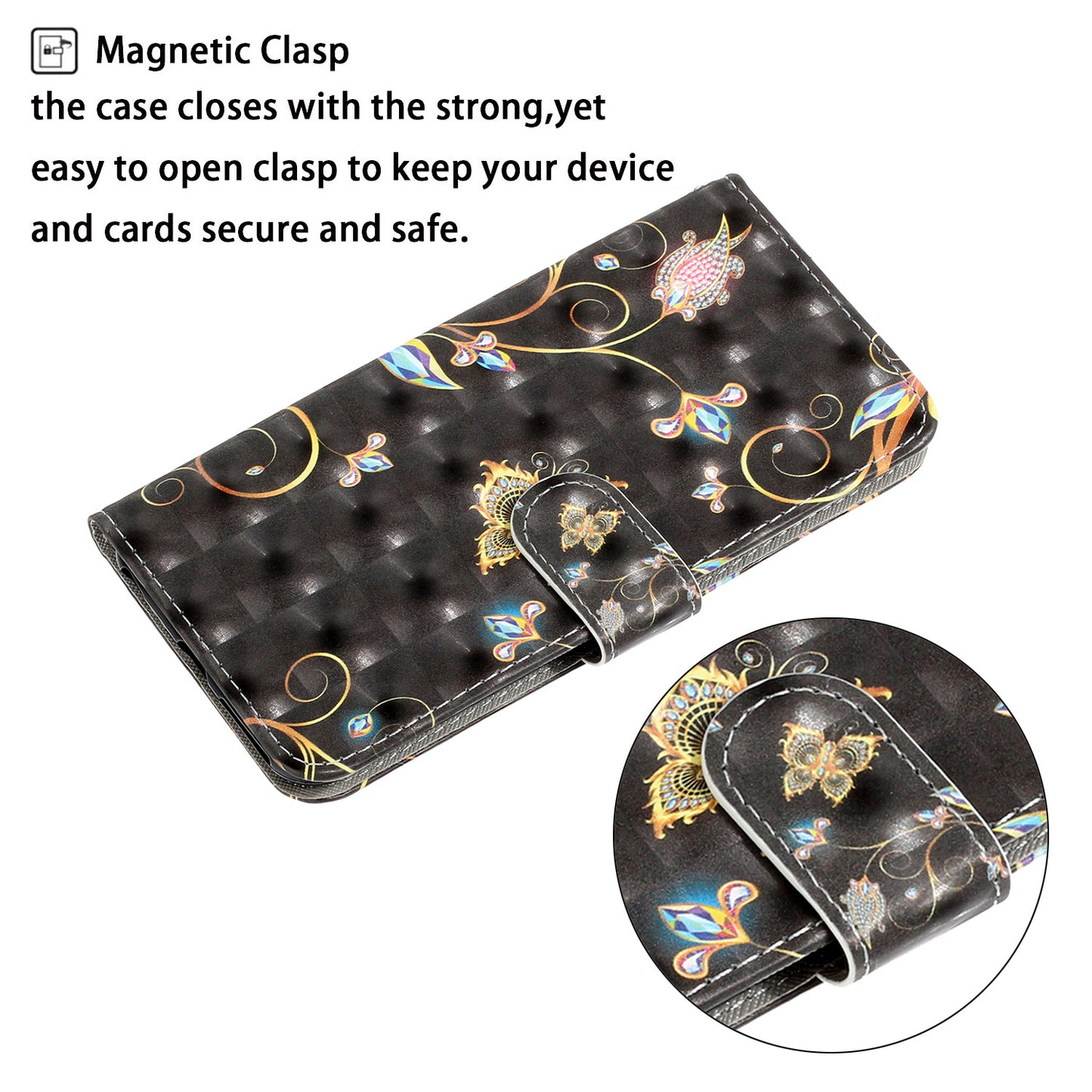 Light Spot Decor Patterned PU Leather Wallet Case Phone Covering for Samsung Galaxy S20 Ultra - Crystal Flower