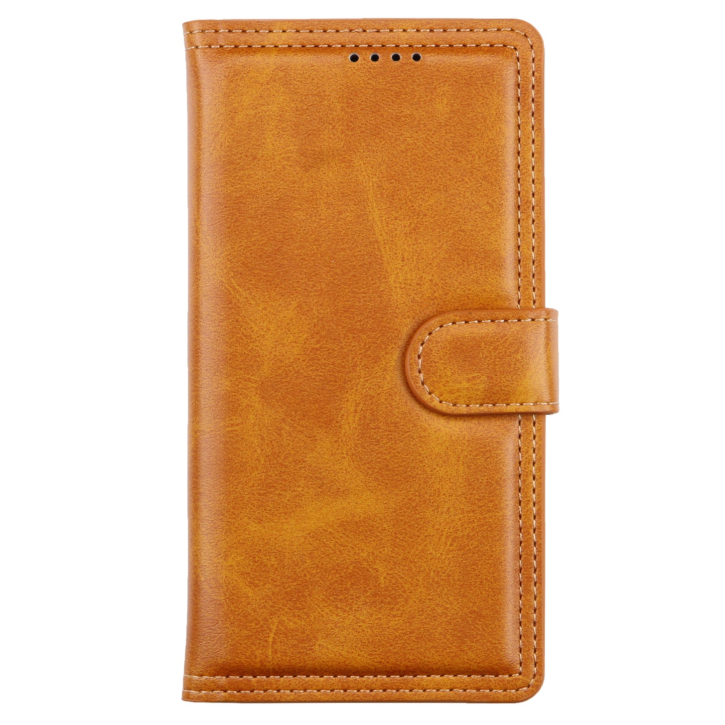 Auto-absorbed Wallet Leather Phone Cover Case [Support Wireless Charging] for Samsung Galaxy S20 Plus 4G/5G - Brown
