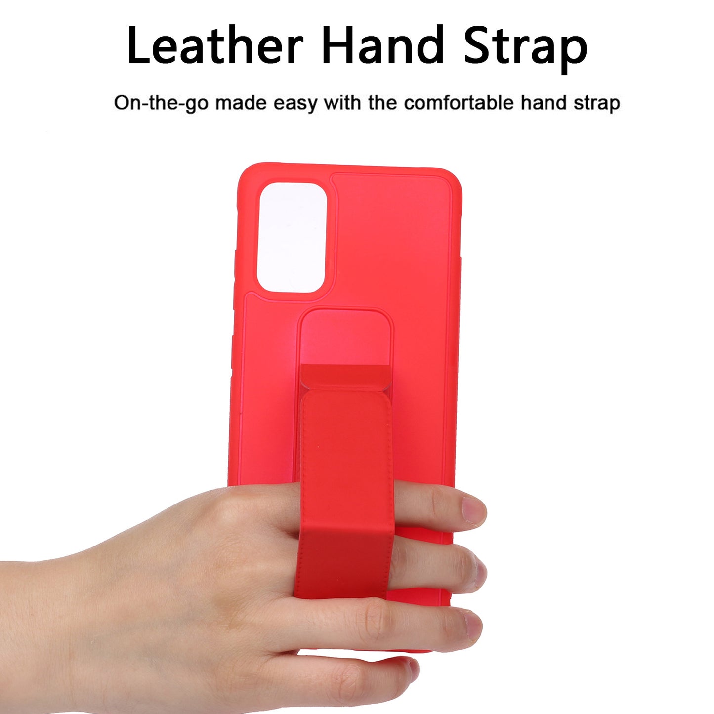For Samsung Galaxy S20 Plus / S20 Plus 5G Magnetic Hand Strap Kickstand TPU + PC Phone Cover - Red