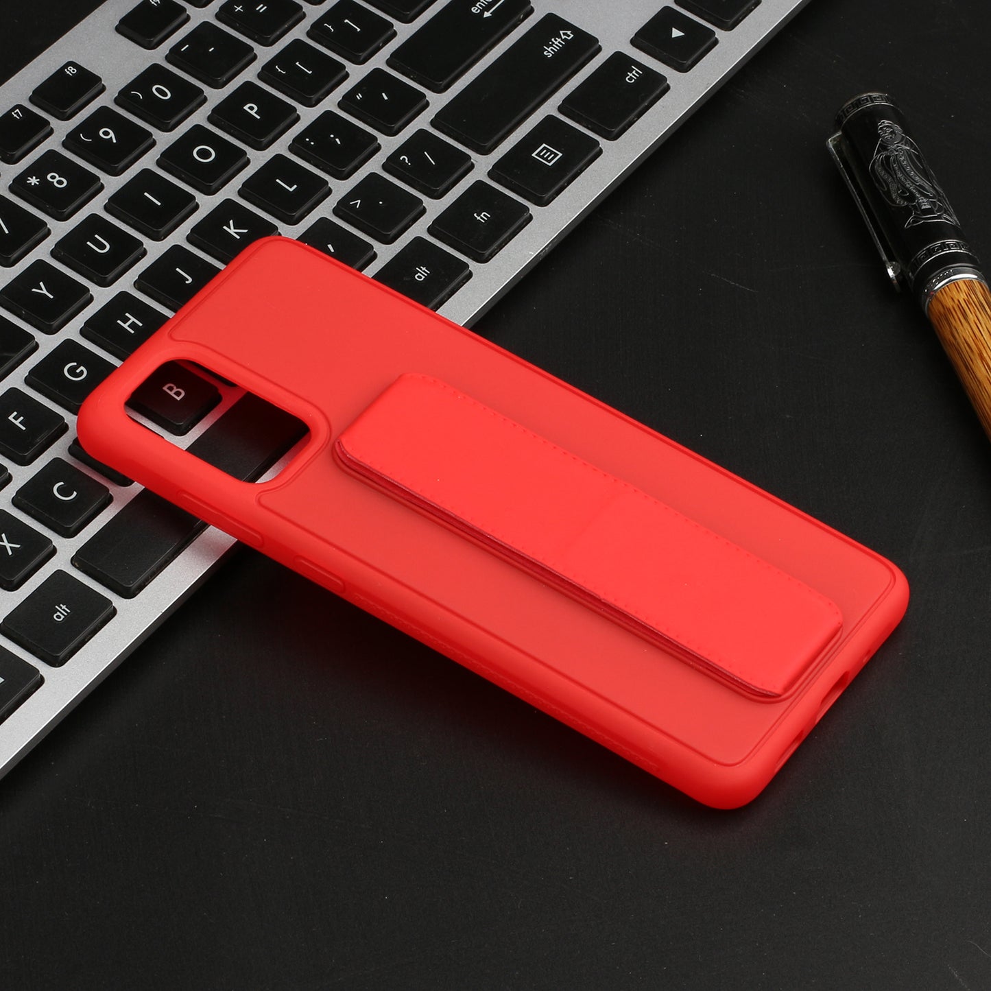 For Samsung Galaxy S20 Plus / S20 Plus 5G Magnetic Hand Strap Kickstand TPU + PC Phone Cover - Red