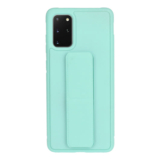 For Samsung Galaxy S20 Plus / S20 Plus 5G Magnetic Hand Strap Kickstand TPU + PC Phone Cover - Cyan