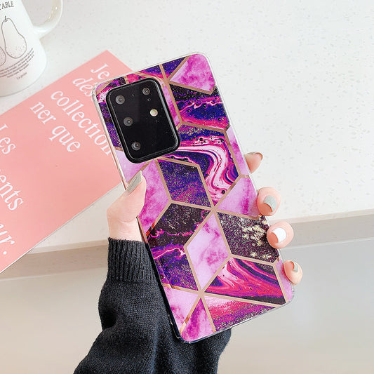 Marble Pattern Electroplating IMD TPU Back Case for Samsung Galaxy S20 Plus - Style C