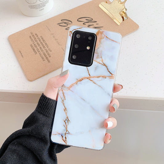 Marble Pattern Glossy IMD TPU Case for Samsung Galaxy S20 Plus - Style D