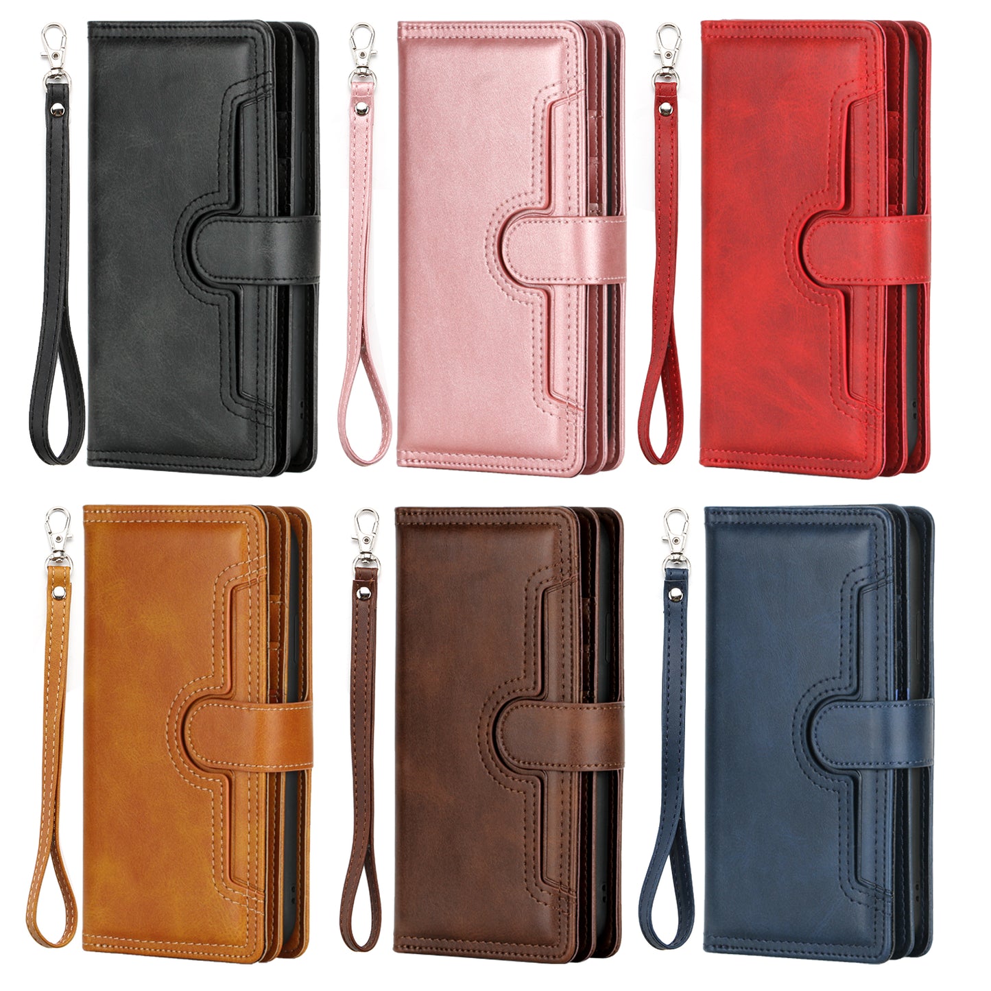 Multiple Card Slots Leather Shell Case Cover for Samsung Galaxy S20 Ultra - Brown