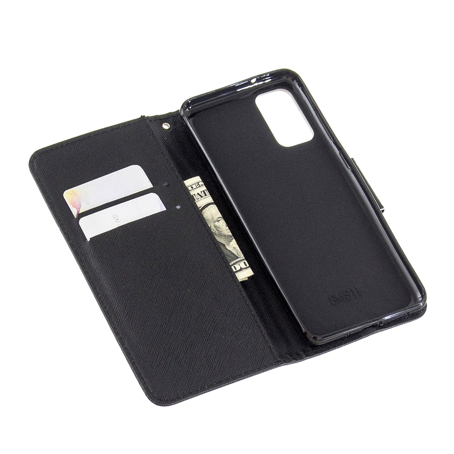 Cross Texture Pattern Printing Leather Wallet Phone Casing for Samsung Galaxy S20 Plus - Dog