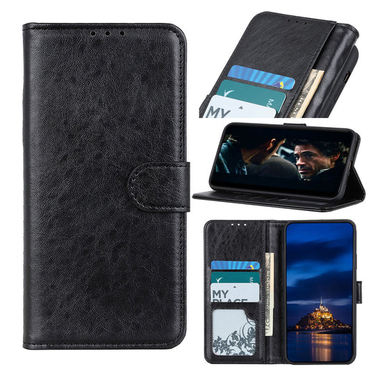 Crazy Horse Leather Stylish Cover for Samsung Galaxy S20 Ultra - Black