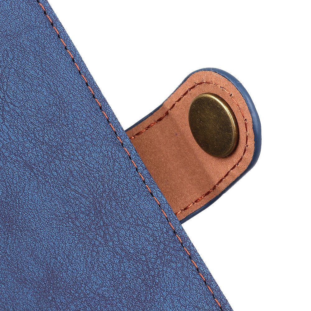 KHAZHEN Vantage Textured Wallet Leather Phone Case for Samsung Galaxy S20 Ultra - Blue