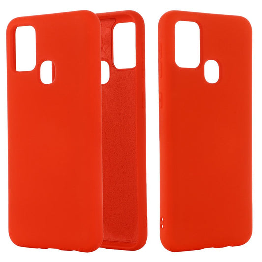 Liquid Silicone Shell Case for Samsung Galaxy M31 - Red