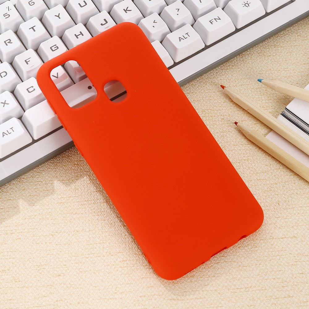 Liquid Silicone Shell Case for Samsung Galaxy M31 - Red