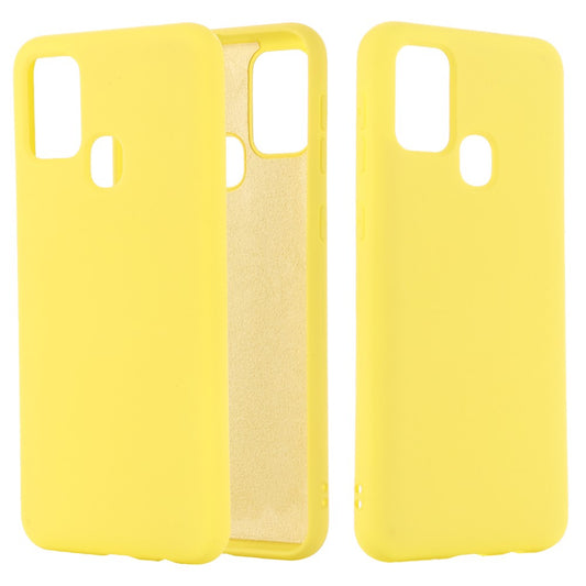 Liquid Silicone Shell Case for Samsung Galaxy M31 - Yellow
