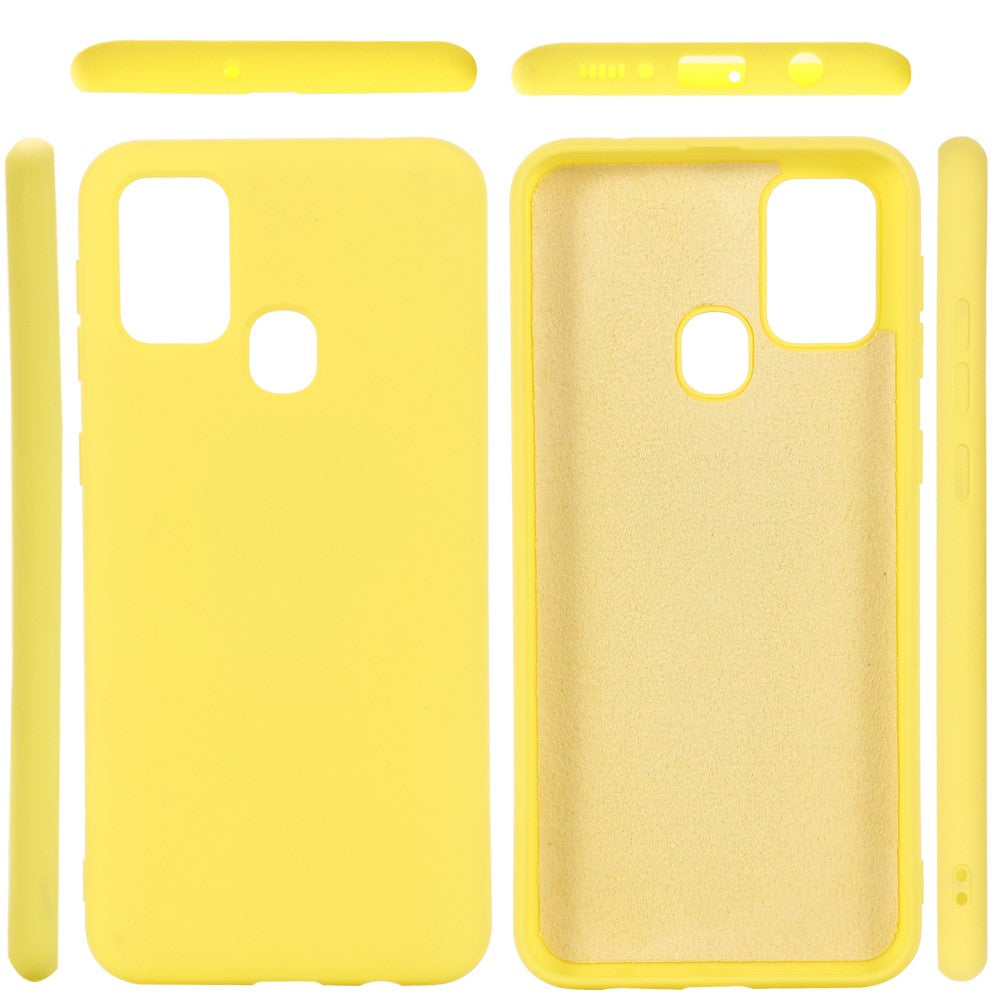 Liquid Silicone Shell Case for Samsung Galaxy M31 - Yellow