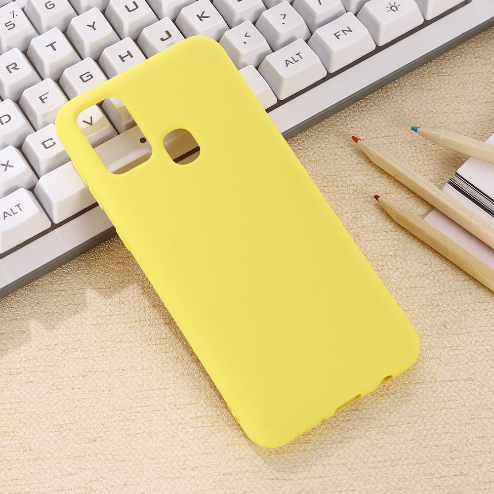 Liquid Silicone Shell Case for Samsung Galaxy M31 - Yellow