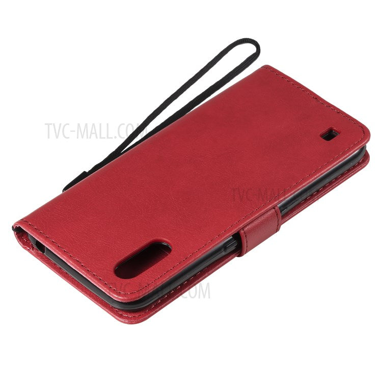 KT Leather Series-2 Wallet Leather Stand Phone Case for Samsung Galaxy A01 - Red
