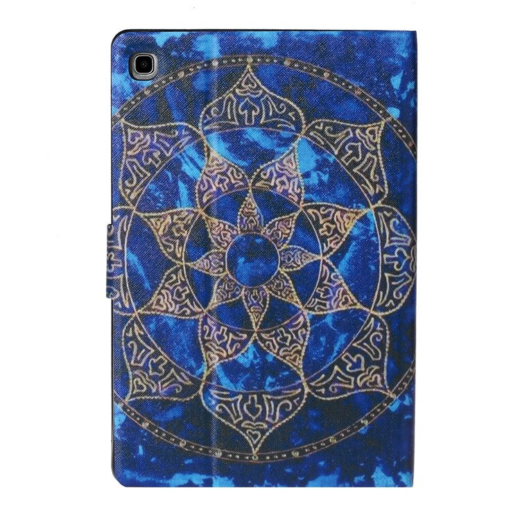 Pattern Printing Card Slots Flip Leather Tablet Cover for Samsung Galaxy Tab S5e SM-T720/T725 - Mandala Flower