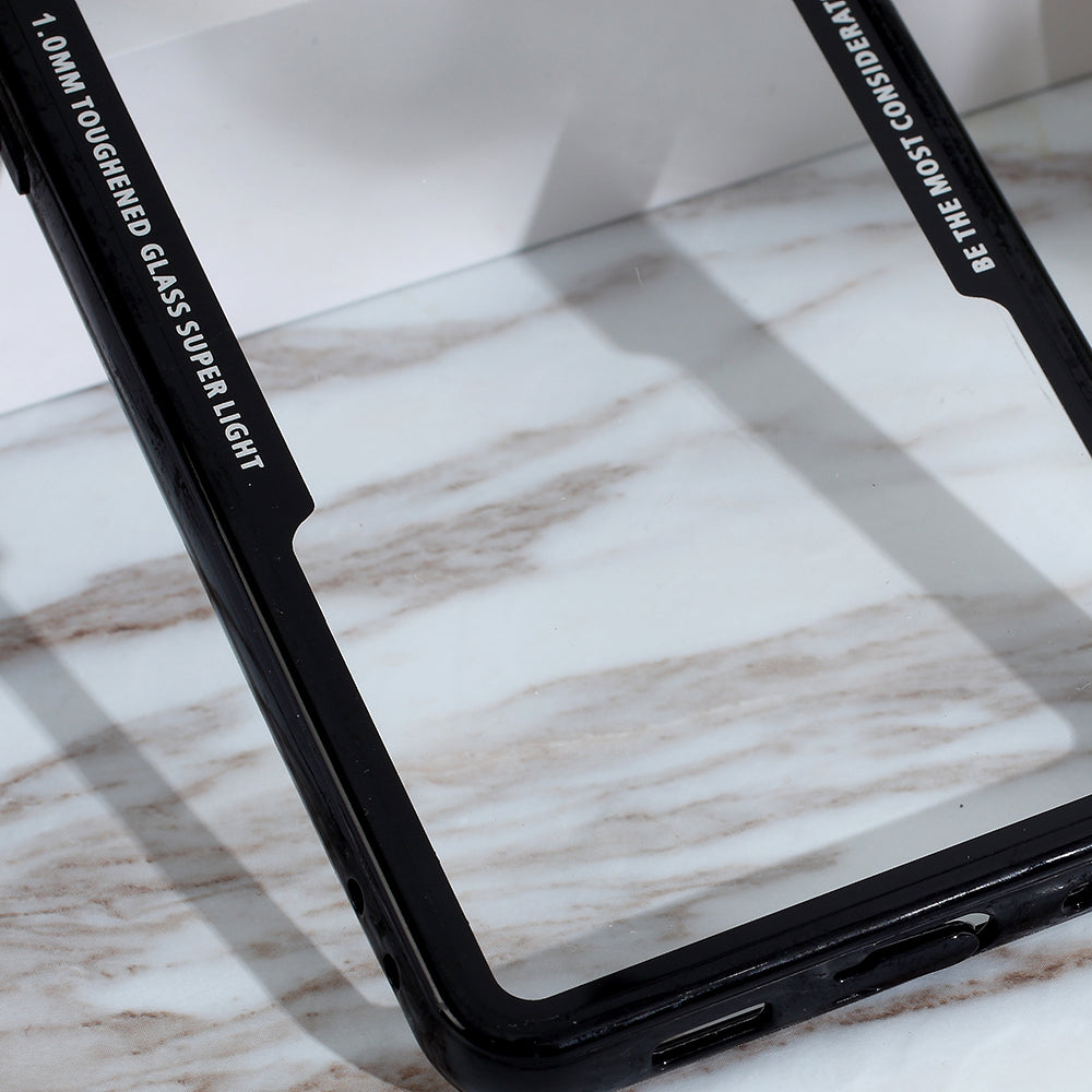 Protective Clear PC Back + Silicone Frame Phone Cover for Samsung Galaxy S20 Plus/S20 Plus 5G  - Black