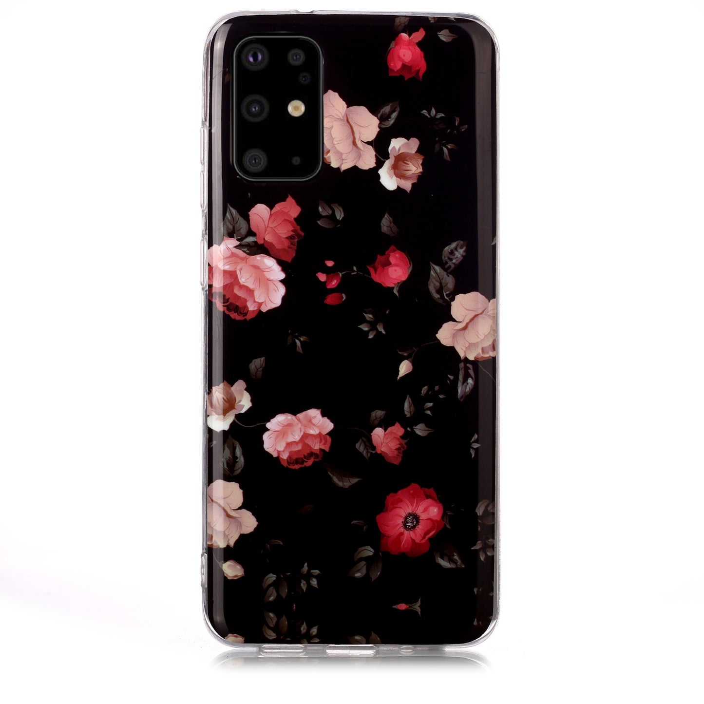 Luminous TPU Pattern Printing IMD Protetive Shell for Samsung Galaxy S20 Plus - Flowers