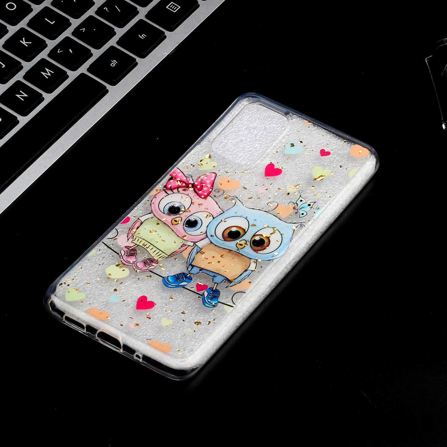 Glitter Sequins Stylish TPU Phone Shell for Samsung Galaxy S20 Ultra - Owls