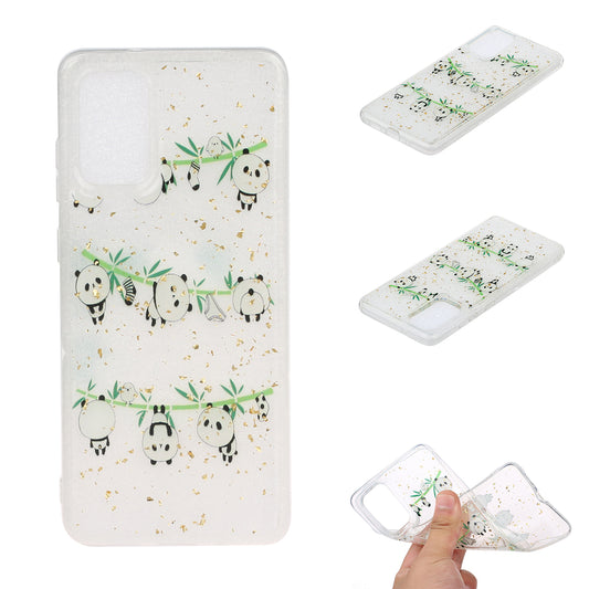 Glitter Sequins Stylish TPU Phone Shell for Samsung Galaxy S20 Ultra - Pandas