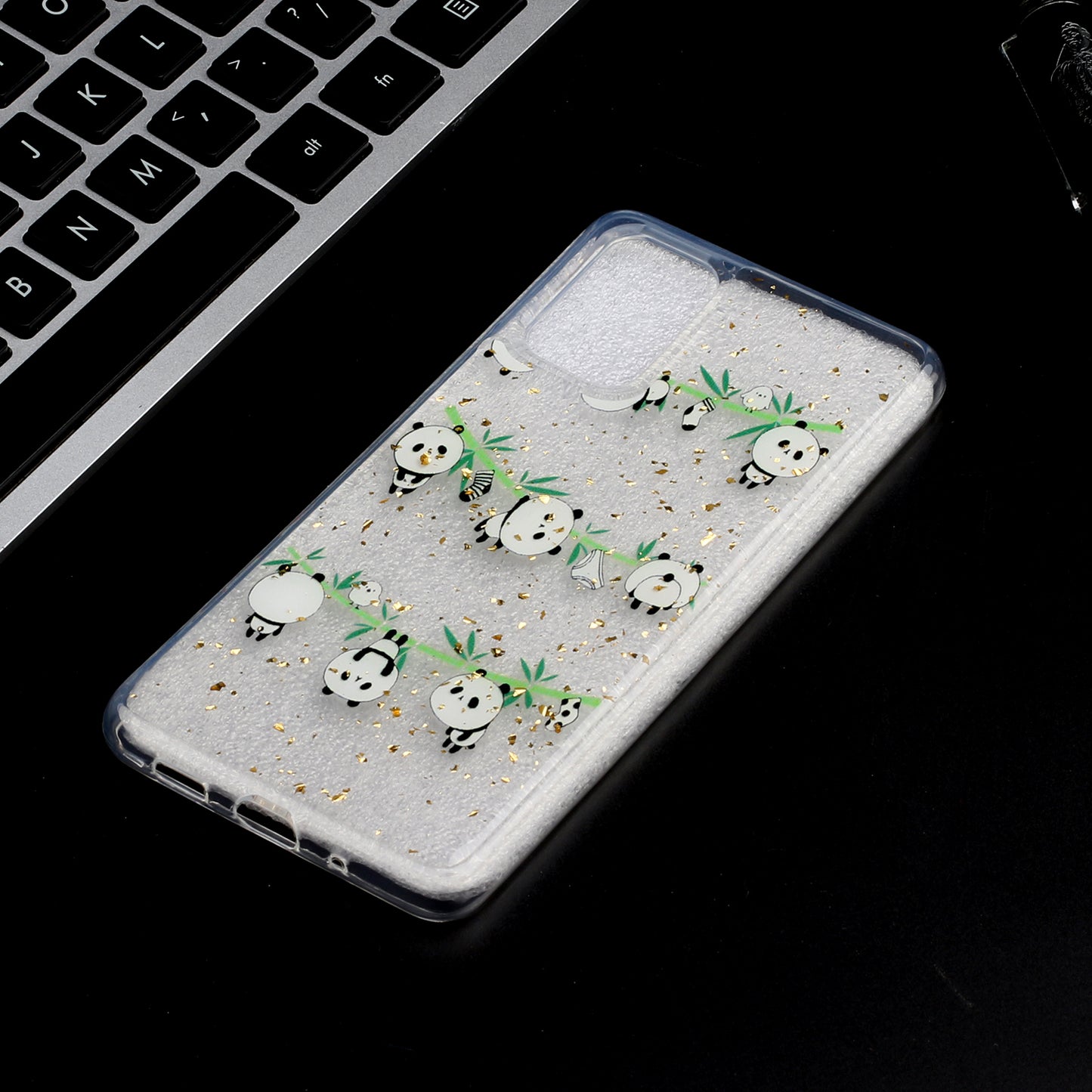 Glitter Sequins Stylish TPU Phone Shell for Samsung Galaxy S20 Ultra - Pandas