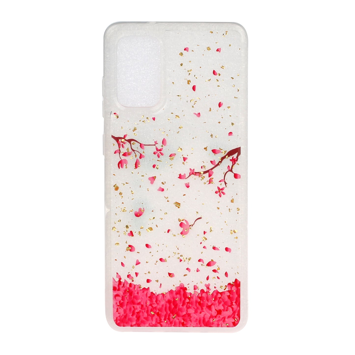 Glitter Sequins Stylish TPU Phone Shell for Samsung Galaxy S20 Ultra - Falling Flowers