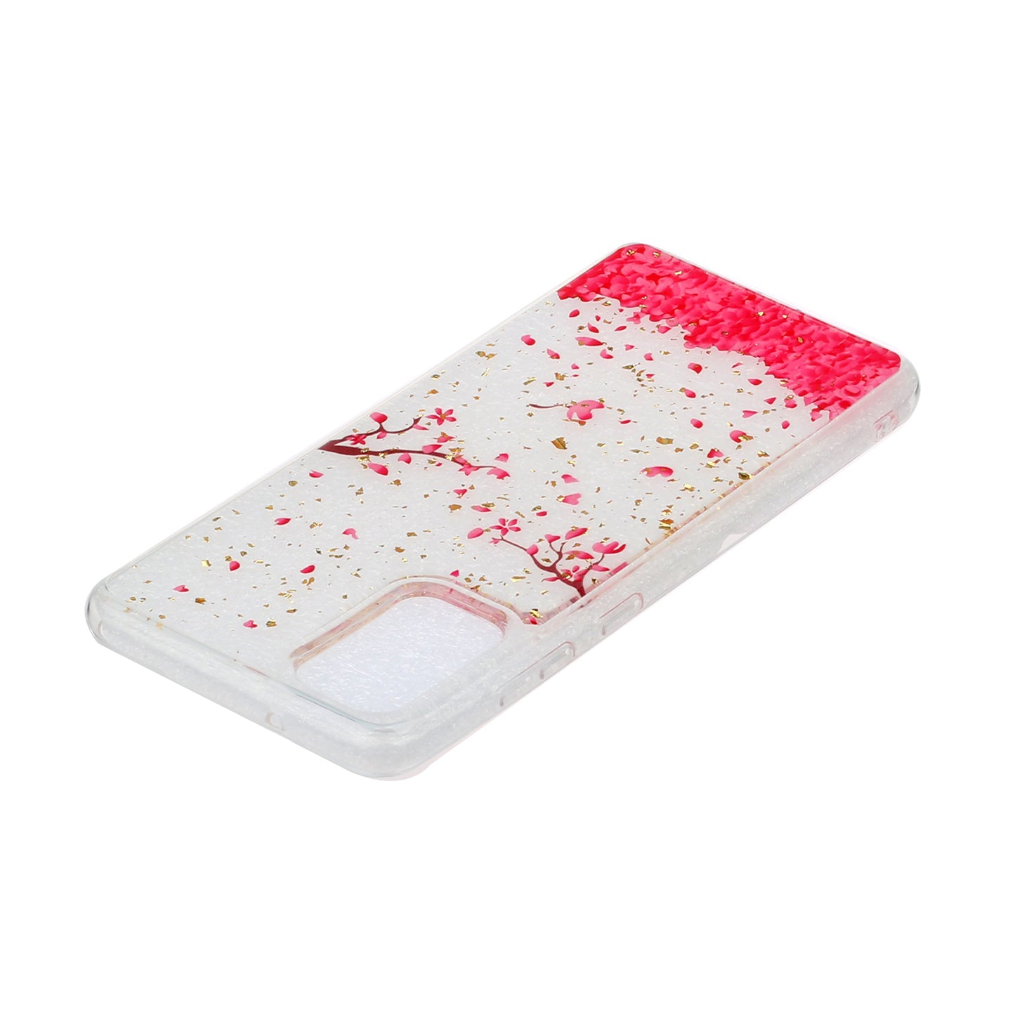 Glitter Sequins Stylish TPU Phone Shell for Samsung Galaxy S20 Ultra - Falling Flowers