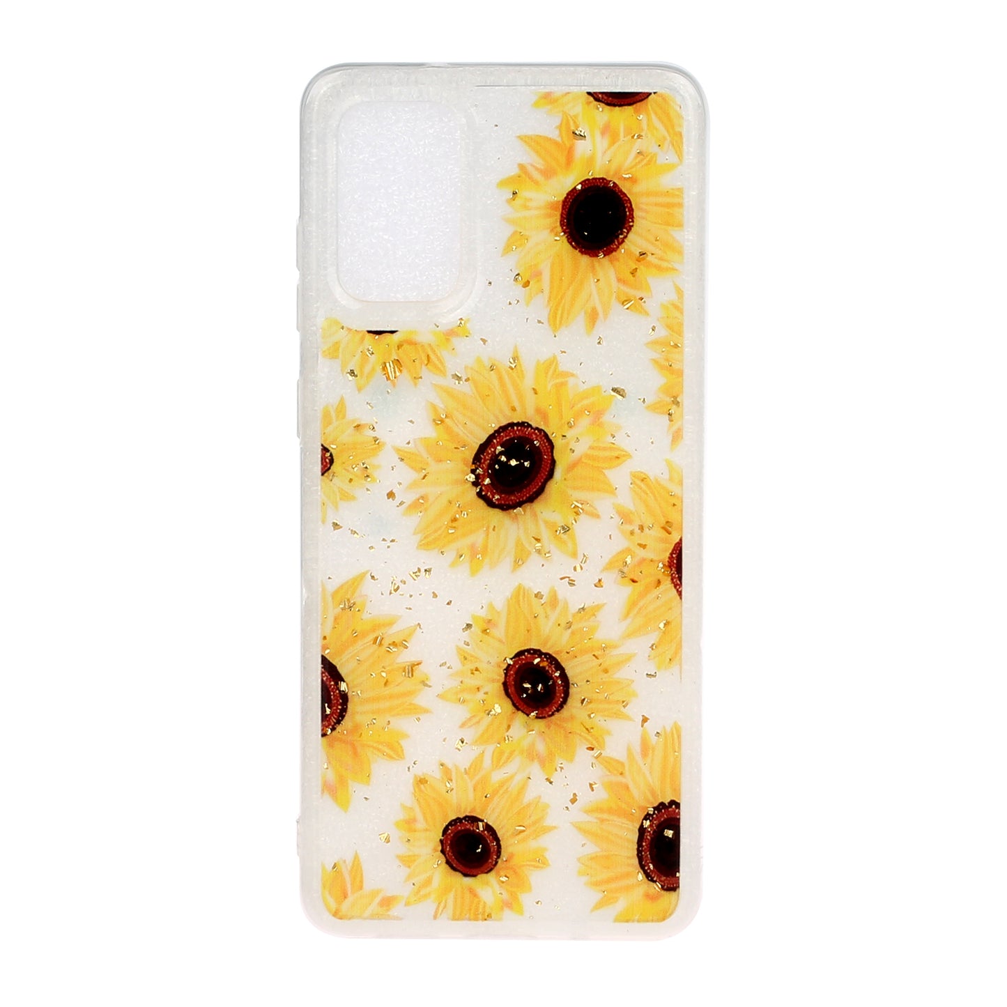 Glitter Sequins Stylish TPU Phone Shell for Samsung Galaxy S20 Ultra - Sunflowers