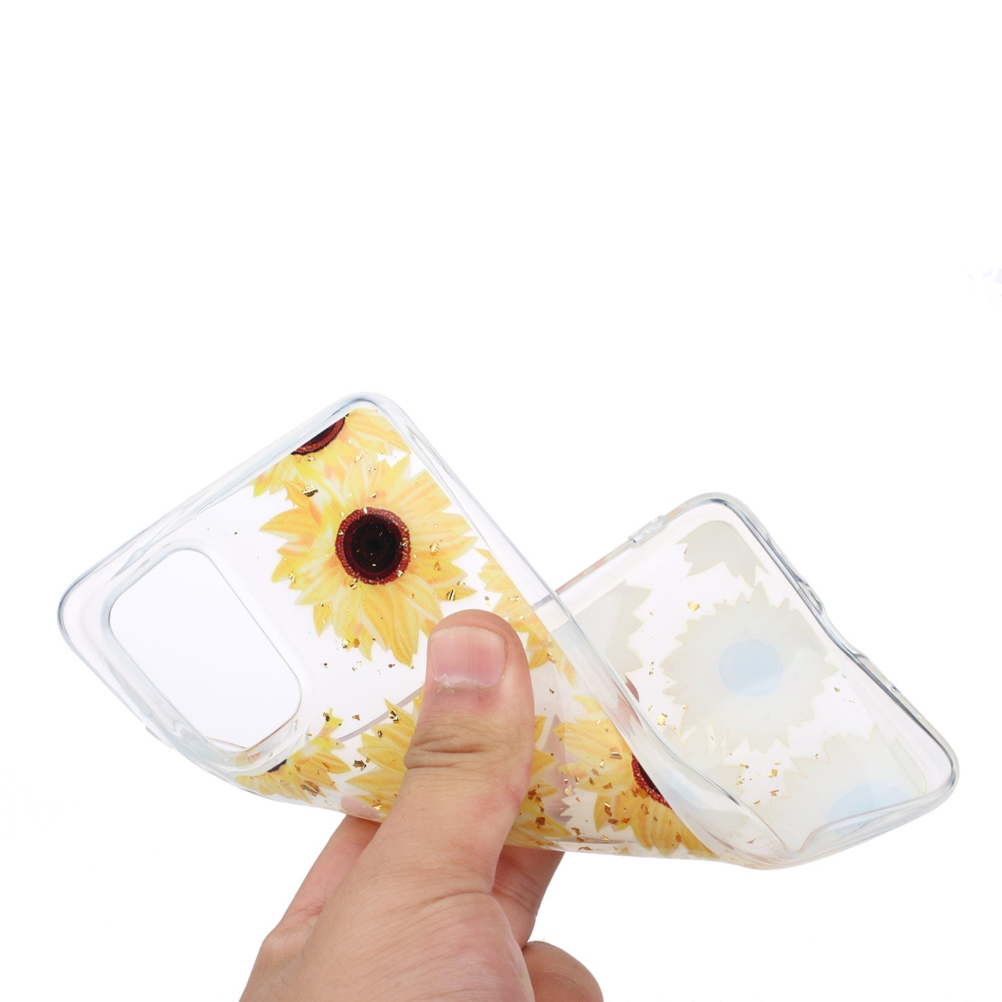 Glitter Sequins Stylish TPU Phone Shell for Samsung Galaxy S20 Ultra - Sunflowers