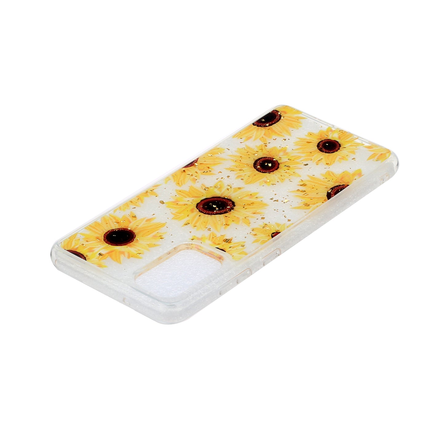 Glitter Sequins Stylish TPU Phone Shell for Samsung Galaxy S20 Ultra - Sunflowers