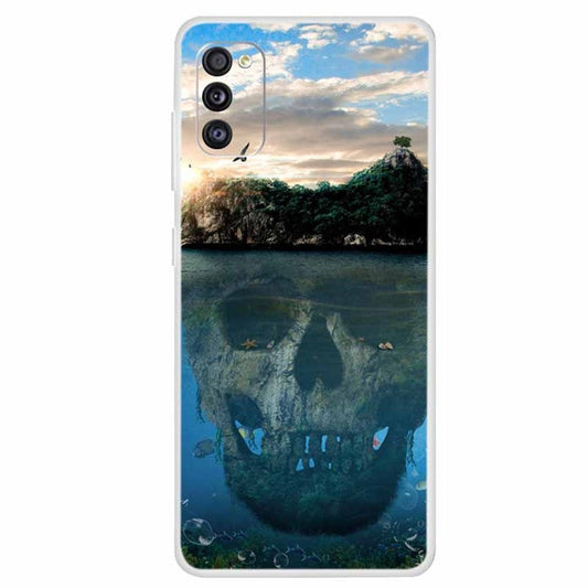 Pattern Printing Soft TPU Phone Case Cover for Samsung Galaxy A41 (Global Version) - Skull Lake