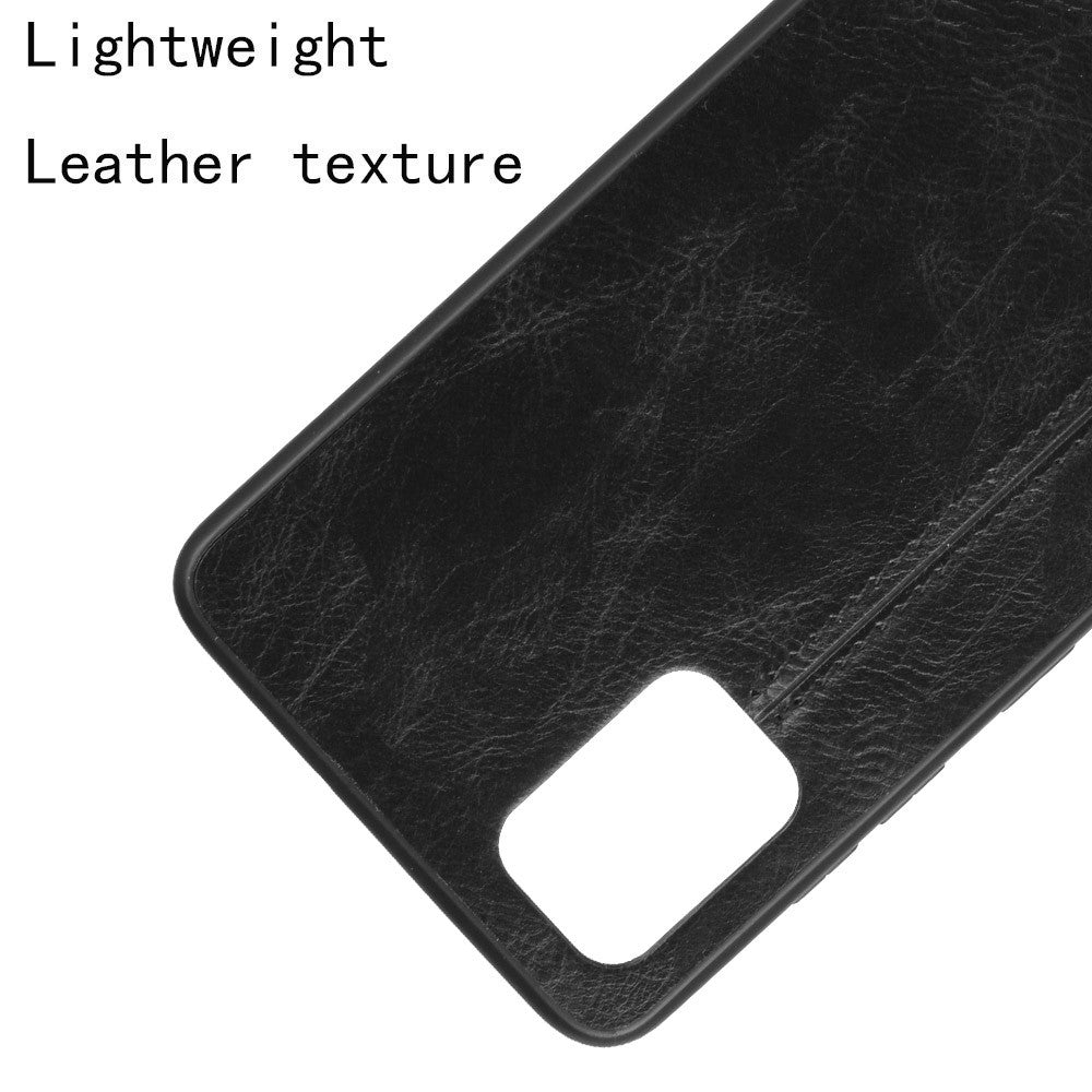 PU Leather Coated PC + TPU Hybrid Protective Cover for Samsung Galaxy M51 - Black