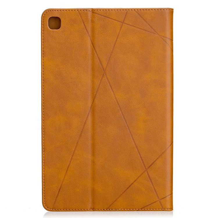Geometric Pattern Stand Leather Smart Case for Samsung Galaxy Tab S6 Lite P610 / P615 / S6 Lite (2022) - Yellow