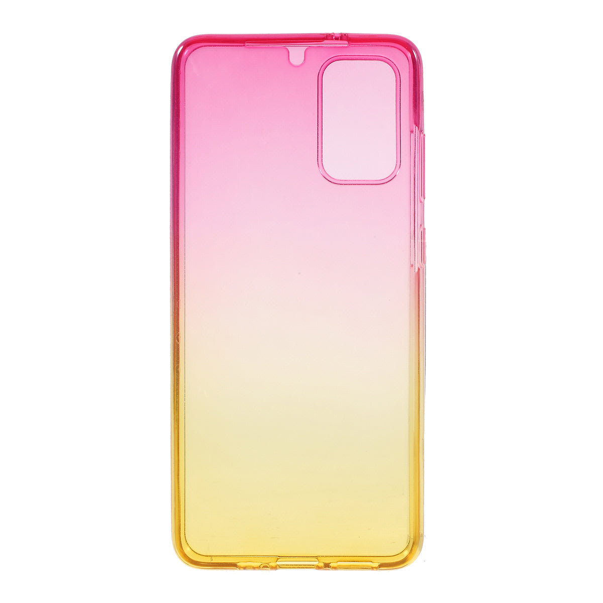 Gradient Color Front + Back 2-Piece Full Protection TPU Case for Samsung Galaxy S20 Plus - Rose / Yellow