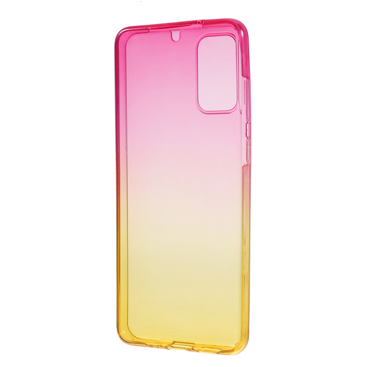Gradient Color Front + Back 2-Piece Full Protection TPU Case for Samsung Galaxy S20 Plus - Rose / Yellow