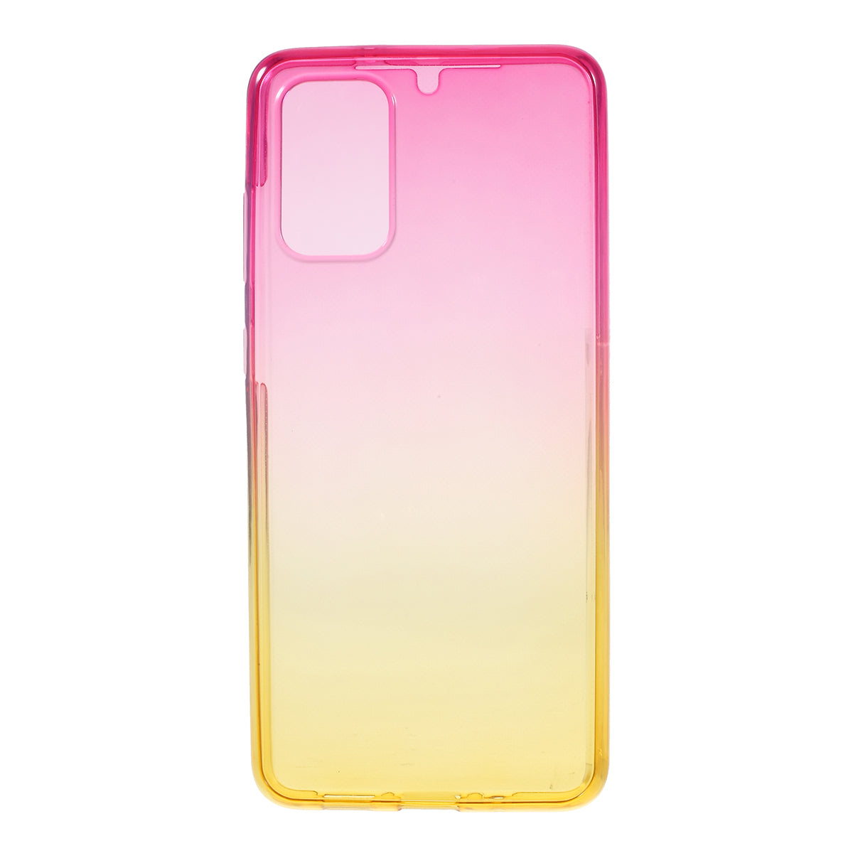 Gradient Color Front + Back 2-Piece Full Protection TPU Case for Samsung Galaxy S20 Plus - Rose / Yellow