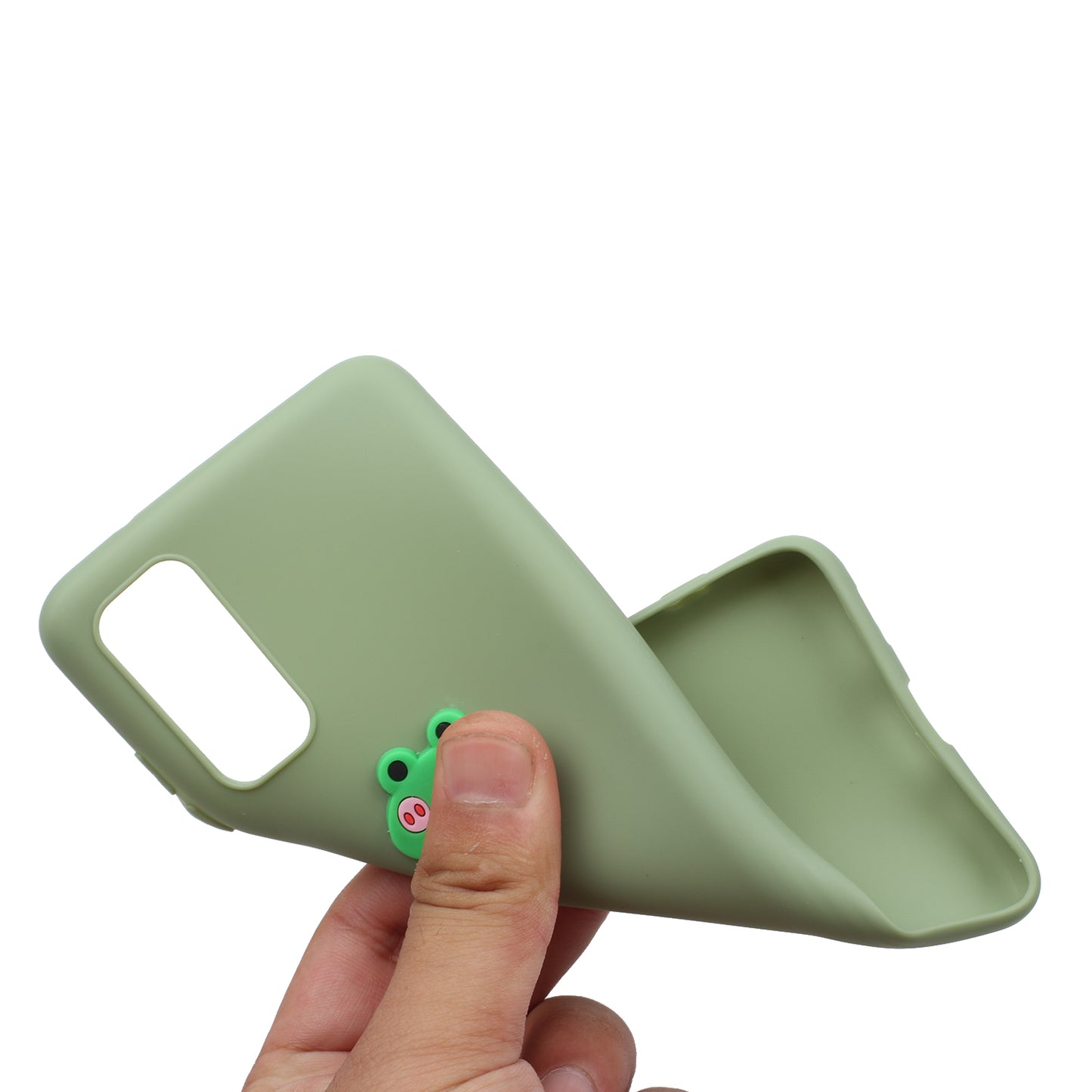 Animal Logo Decor TPU Phone Case Cover for Samsung Galaxy S20 4G/S20 5G - Frog