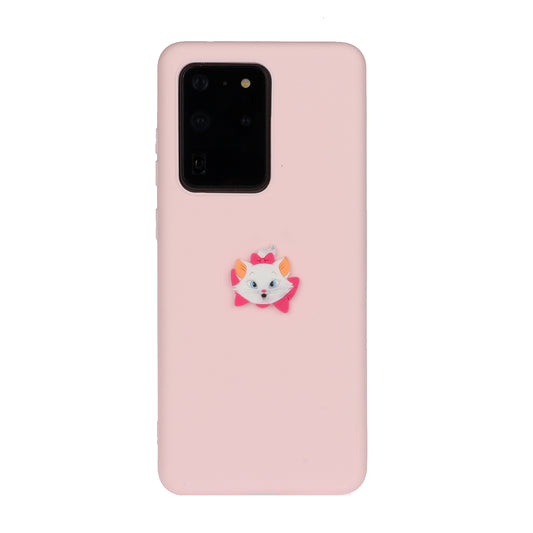 Animal Logo Decor TPU Phone Case Cover for Samsung Galaxy S20 Ultra - Fox