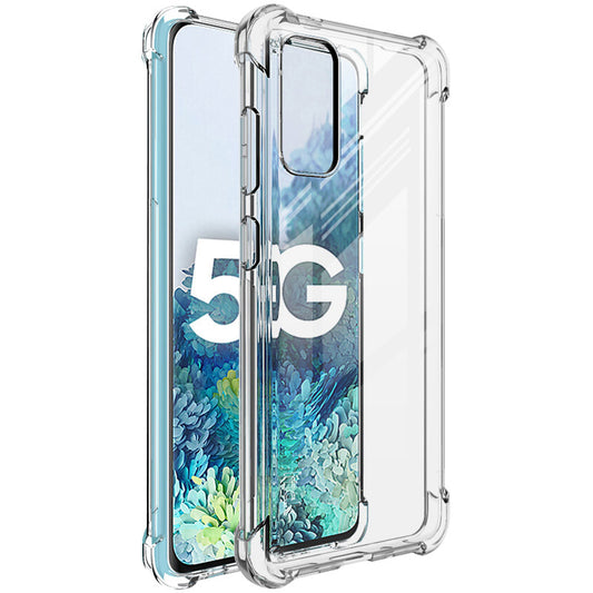 IMAK Silky Anti-drop TPU Phone Case + Screen Protector Film for Samsung Galaxy S20 4G/S20 5G - Transparent