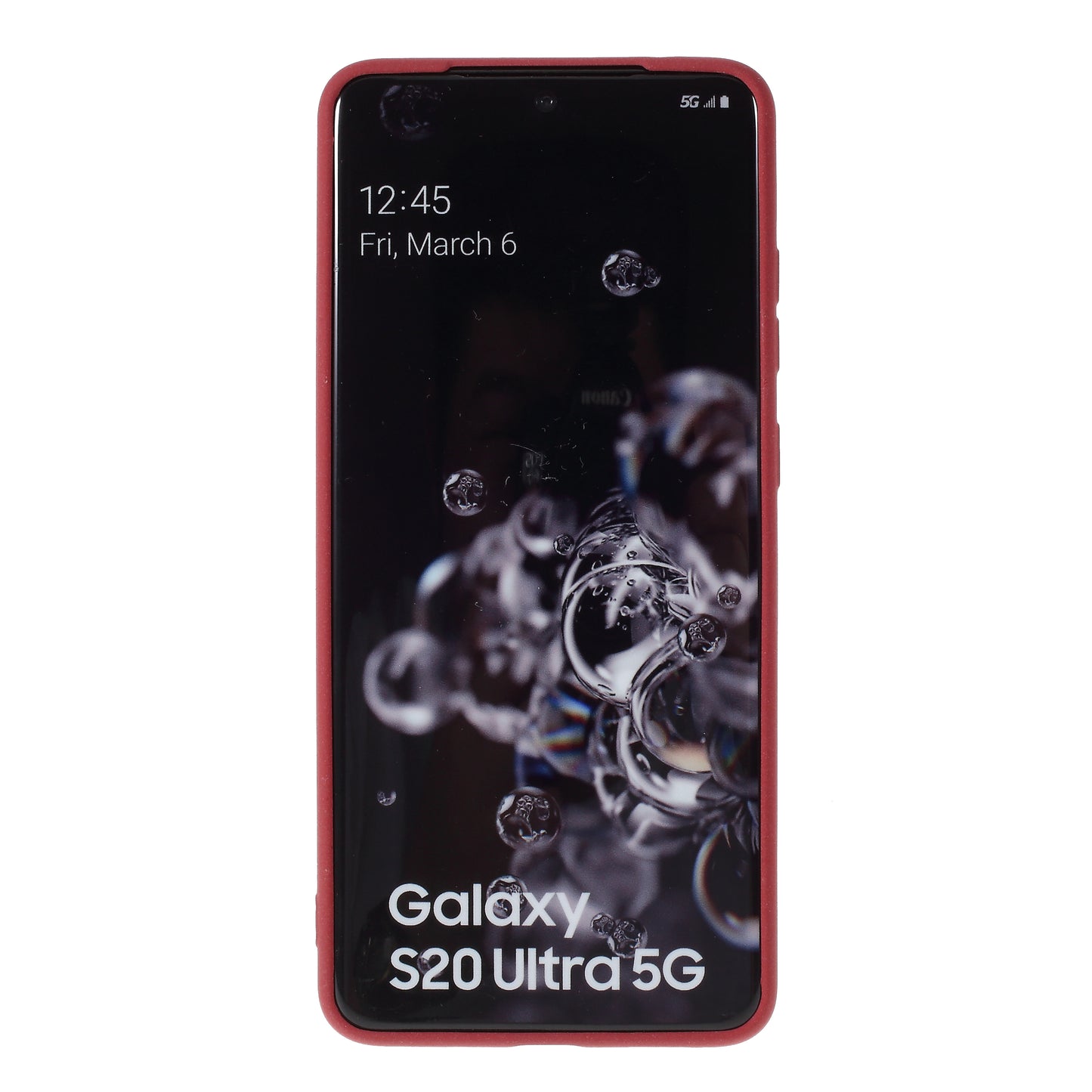 Double-sided Matte TPU Cell Phone Cover for Samsung Galaxy S20 Ultra - Red