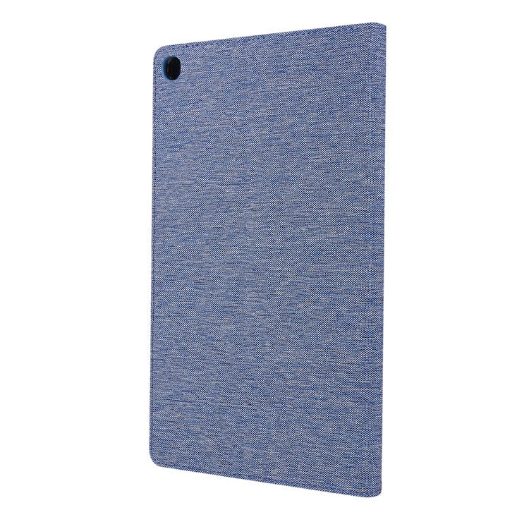 Cloth Texture Card Slots Stand Leather Cover for Samsung Galaxy Tab A 10.1 (2019) T510/T515 - Blue