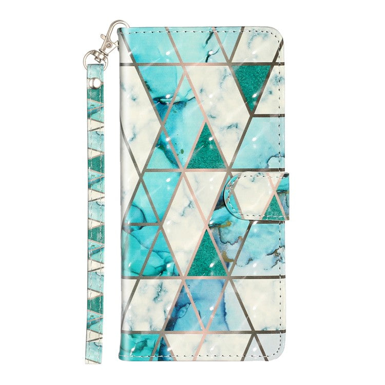 Light Spot Decor Embossed Pattern Leather Cover Wallet Phone Case for Samsung Galaxy A51 SM-A515 - Ceramic Tile