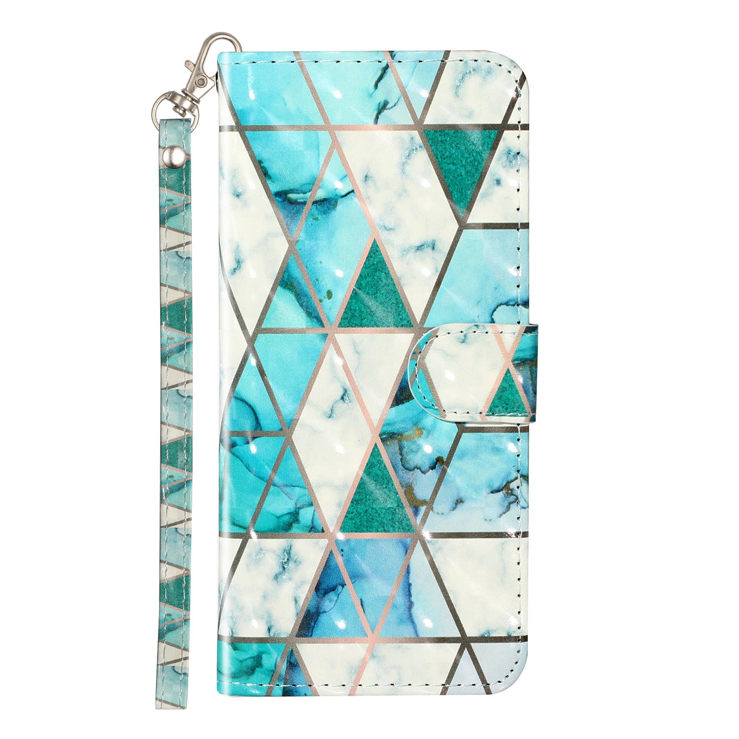 Light Spot Decor Patterned Embossed Leather Wallet Phone Case for Samsung Galaxy S20 4G/S20 5G - Ceramic Tile