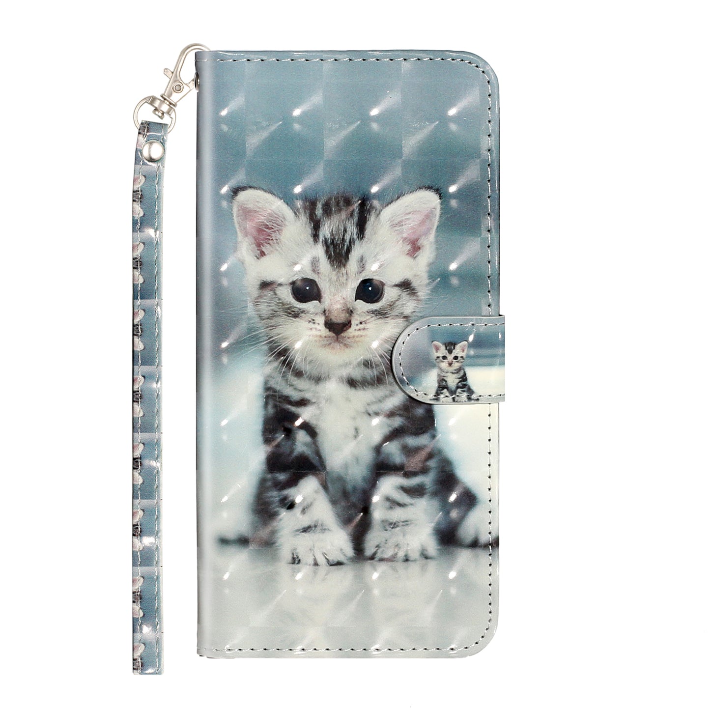 Light Spot Decor Pattern Embossed Leather Case Wallet for Samsung Galaxy S20 Ultra - Cat
