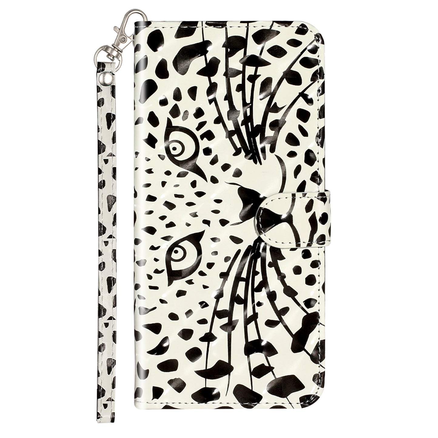Light Spot Decor Pattern Embossed Leather Case Wallet for Samsung Galaxy S20 Ultra - Cartoon Leopard