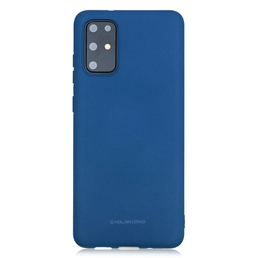 MOLAN CANO Rubberized Soft TPU Case for Samsung Galaxy S20 Plus - Dark Blue