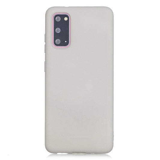 MOLAN CANO Rubberized Soft TPU Case for Samsung Galaxy S20 4G/S20 5G - White