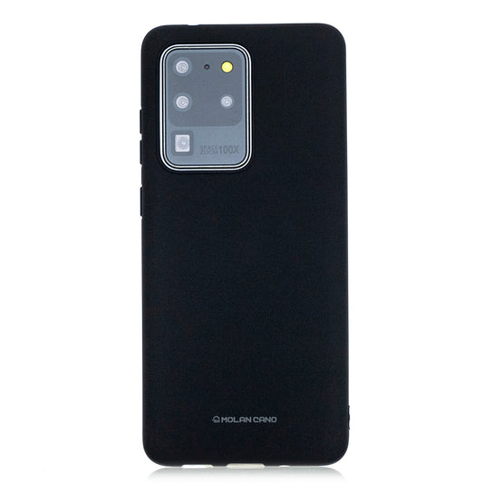 MOLAN CANO Rubberized TPU Shell Case Cover for Samsung Galaxy S20 Ultra - Black