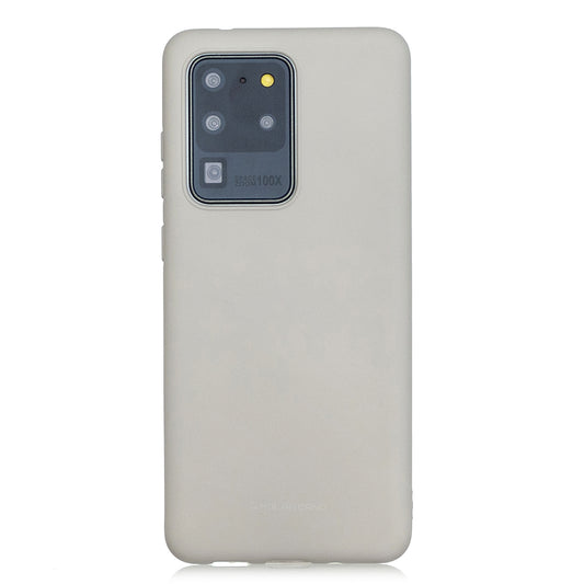 MOLAN CANO Rubberized TPU Shell Case Cover for Samsung Galaxy S20 Ultra - White